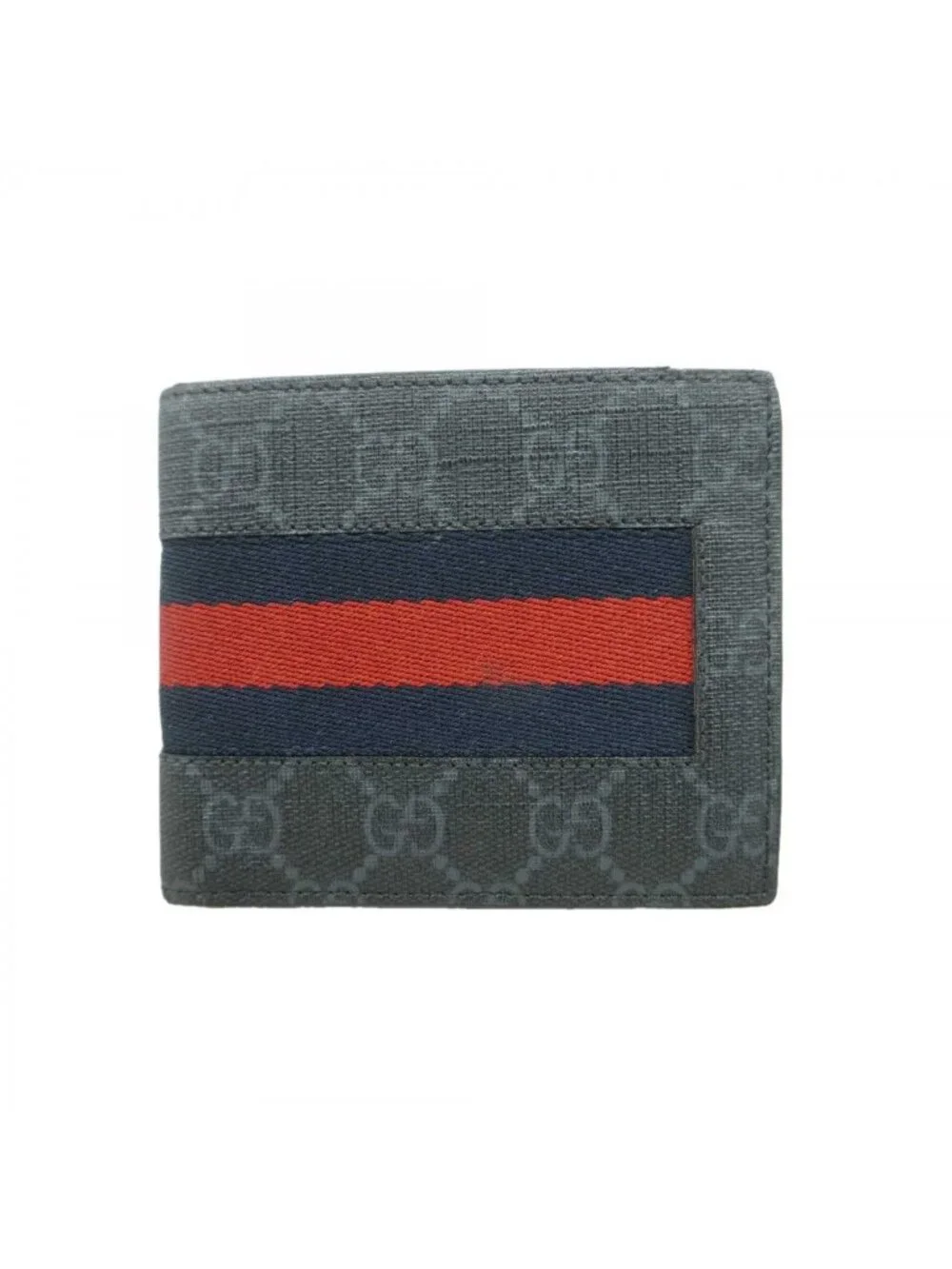 Gucci Wallet GG Supreme Sherry Line Black